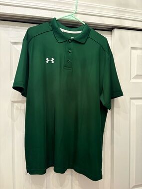 Under Armour heatgear Men’s Green Performance Polo, Large